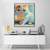 Hot Sale Watercolor Cute Cat 5d Diy Cross Stitch Diamond Painting Kits UK QB7059