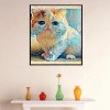 Hot Sale Watercolor Cute Cat 5d Diy Cross Stitch Diamond Painting Kits UK QB7059