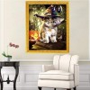 New Arrival Hot Sale Curious Cat Wears Magic Halloween Hat Diamond Painting Kits UK VM0057