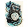 2019 Cheap Bizarre Cat And Clock 5d Diy Diamond Painting UK VM0050