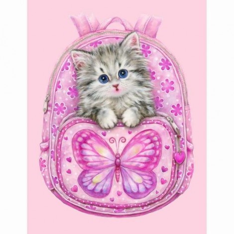 2019 Cheap Diamond Line Painting Cute Cat In Bag 5d Diamond Painting Kits UK VM88008