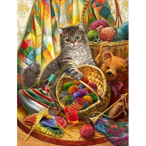 2019 Cat 5D Diy Diamond Painting Kits Uk Cross Stitch Rhinestones Mosaic VM90078