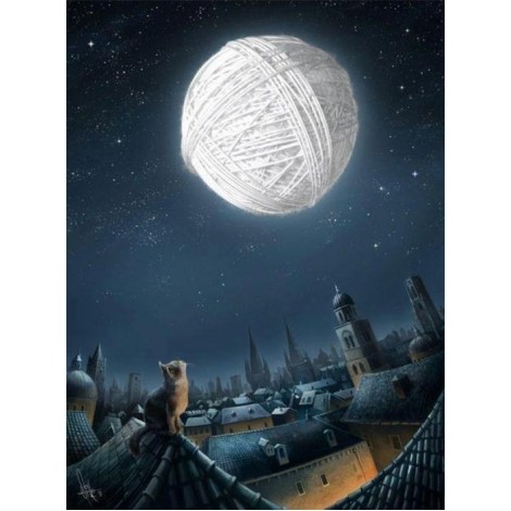 2019 Line Moon Embroidery Cross Stitch 5D DIY Diamond Painting Kits UK VM90197