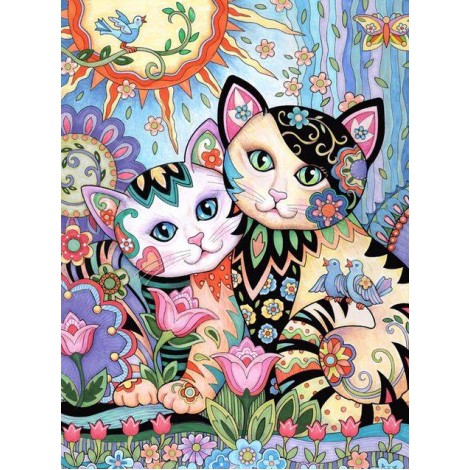 Cartoon 5D DIY Diamond Painting Cats Pattern Embroidery VM90580
