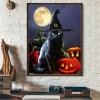 2019 New Hot Sale Halloween Cat 5d Diy Rhinestone Stitch Kits UK VM4086