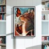 Affordable Best Gift Dream Cat And Butterfly 5D Square Diamond Painting UK VM1129