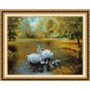 Oil Painting Style Swans Family 5D DIY Diamond Painting Kits UK NA0715