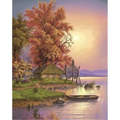 Oil Painting Styles Hot Sale Quiet lake Diamond Painting Kits Af9590
