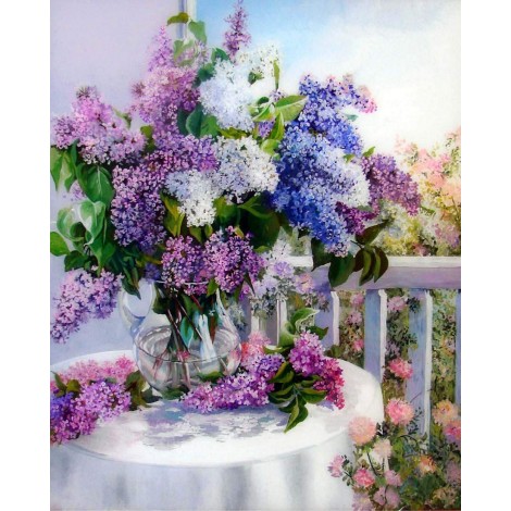 Modern Art New Arrival Beautiful Flower 5d Diy Diamond Painting Kits UK VM9865