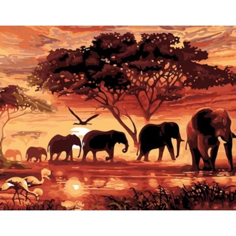 2019 New Home Decorate Elephant Diy 5d Diamond Painting Kits UK QB5385