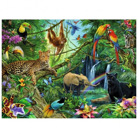 Special Safari Wildlife Embroidery 5d Diy Cross Stitch Diamond Painting Kits UK QB8009