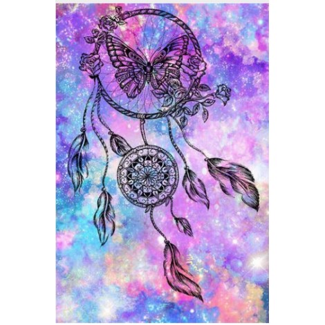 Bedazzled Dream Catcher Feathers 5d Diy Diamond Painting Kits UK VM8344