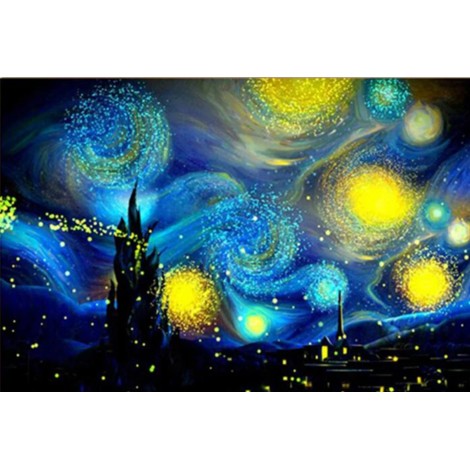 2019 New Large Size Abstract Sky Space 5d Diy Diamond Painting Kits UK VM9703