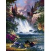 2019 Oil Painting Style Waterfall Picture Diy 5d Crystal Diamond Painting Kits UK VM20064