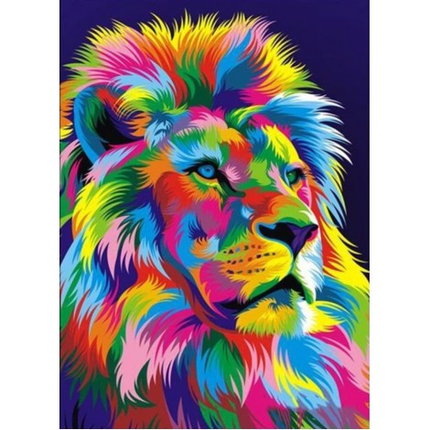2019 Modern Art Colorful Lion 5D DIY Diamond Painting Cross Stitch Kits UK VM6017