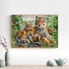 2019 New Hot Sale Tigers Family 5D Diy Diamond Mosaic Cross Stitch Kits UK VM7557