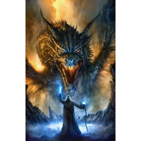 Dark Dragon  5D DIY Diamond Painting Kits Embroidery Cross Stitch UK VM10003
