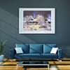Hot Sale Winter Village Landscape 5d Diy Rhinestone Cross Stitch Kits UK VM01161