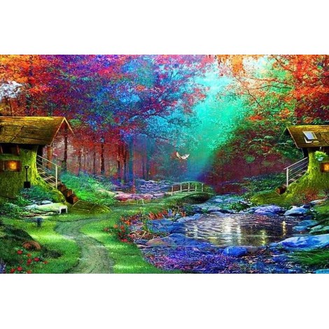 2019 Dream Landscape Nature 5d Diy Diamond Cross Stitch Kits UK VM3759