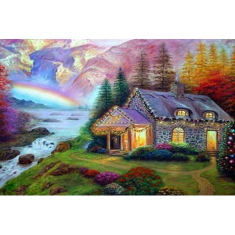 2019 Wall Decoration Landscape Cottage 5d Diy Diamond Embroidery Kits UK VM37656