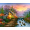 2019 Dream Landscape Cottage 5d Diy Crystal Diamond Painting Kits UK VM4160