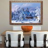 2019 Wall Decor Snowy Cottage In Winter 5d Diy Crystal Diamond Painting Kits UK VM4157