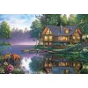 2019 Rhinestone Painting Cottage Lake 5d Diy Diamond Painting Kits UK VM4167