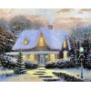 19 Wall Decor Snowy Cottage In Winter 5d Diy Diamond Painting Kits UK VM7633