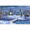 2019 Winter Landscape Snow Cottage Diy 5d Diamond Embroidery Kits UK VM8908