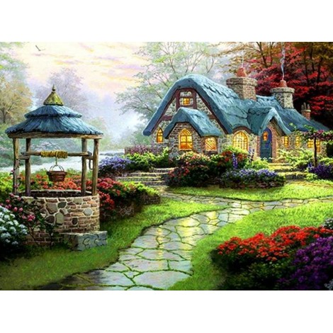 2019 Dream Landscape Cottage 5d Diy Diamond Painting Kits UK VM9155
