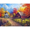 2019 Landscape Autumn Rural Farm Diy 5d Crystal Diamond Painting Kits UK VM39033