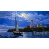 Sailing Boat Lighthouse 5D Diy Diamond Painting Kits Uk VM92260