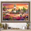 Home Decorate Oil Painting Style Lighthouse Diy 5d Diamond Painting Kits UK QB5356