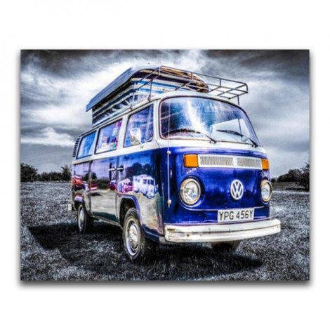 2019 New Hot Sale UK Best Kids Gift Blue Cars Diy 5d Rhinestone Art VM2034