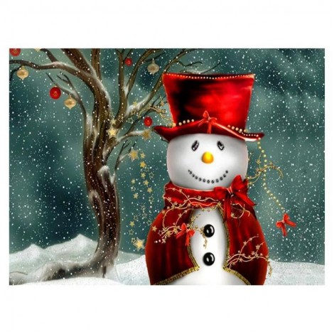 Christmas Cartoon Snowman 5d Diy Cross Stitch Diamond Painting Kits UK QB7137