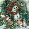 Winter Christmas Snowman 5d Diy Diamond Painting UK NW91167