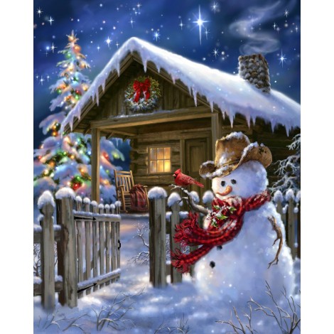 Christmas Snowman Full Drill 5D DIY Diamond Painting Kits UK NW91084