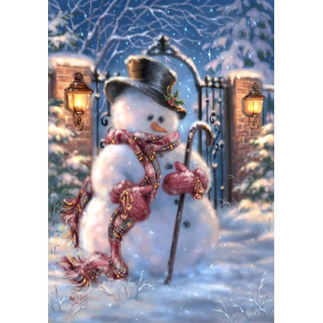 Winter Christmas Snowman 5d Diy Diamond Painting UK NW91145