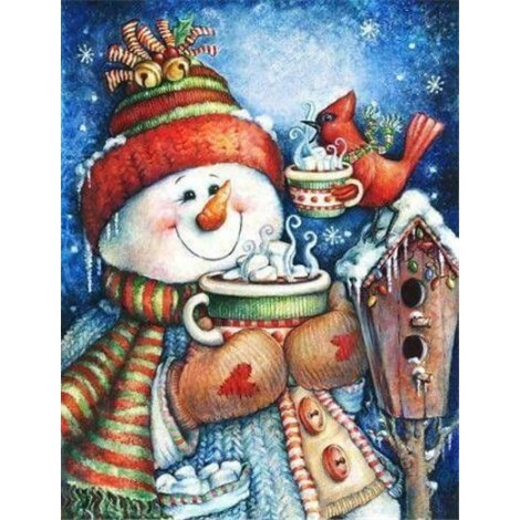 2019 Cartoon Cute Winter Christmas Snowman 5d Diy Crystal Diamond Painting UK VM1171