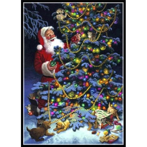 Special Full Drill Christmas Tree 5d Diy Cross Stitch Diamond Painting Kits UK NA0404