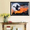 Cartoon Halloween Witch Embroidery 5d Diy Stitch Diamond Painting Kits UK QB8139