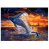 New Oil Painting Style Dolphin 5d Diy Cross Stitch Diamond Painting Kits UK QB65114