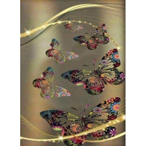 Best Embroidery Stitch Dream Butterfly Diy 5d Full Diamond Painting Kits UK QB5590