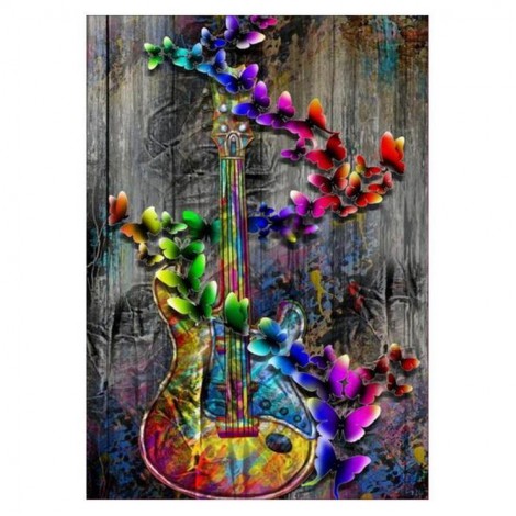 Best Oil Painting Style Butterfly Diy 5d Full Diamond Painting Kits UK QB5509