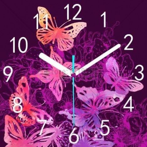 Dream Butterfly Clock 5d Diy Embroidery Cross Stitch Diamond Painting Kits UK NB0207