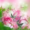 Dream Pink Flowers And Butterfly 5d Diy Diamond Painting Kits UK VM7903
