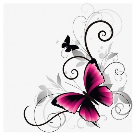 2019 New Modern Art Style Butterfly Diy 5d Full Diamond Painting Kits UK QB5579