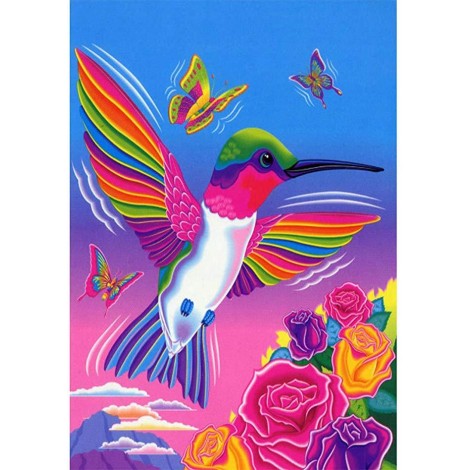 Cartoon Style Bird and Butterfly Diy 5d Full Diamond Painting Kits UK KN80089
