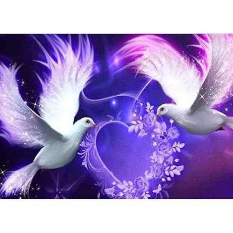Love Pigeon Diy 5d Full Diamond Painting Kits UK KN80037