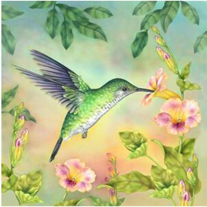 Love Bird Flowers Fu...